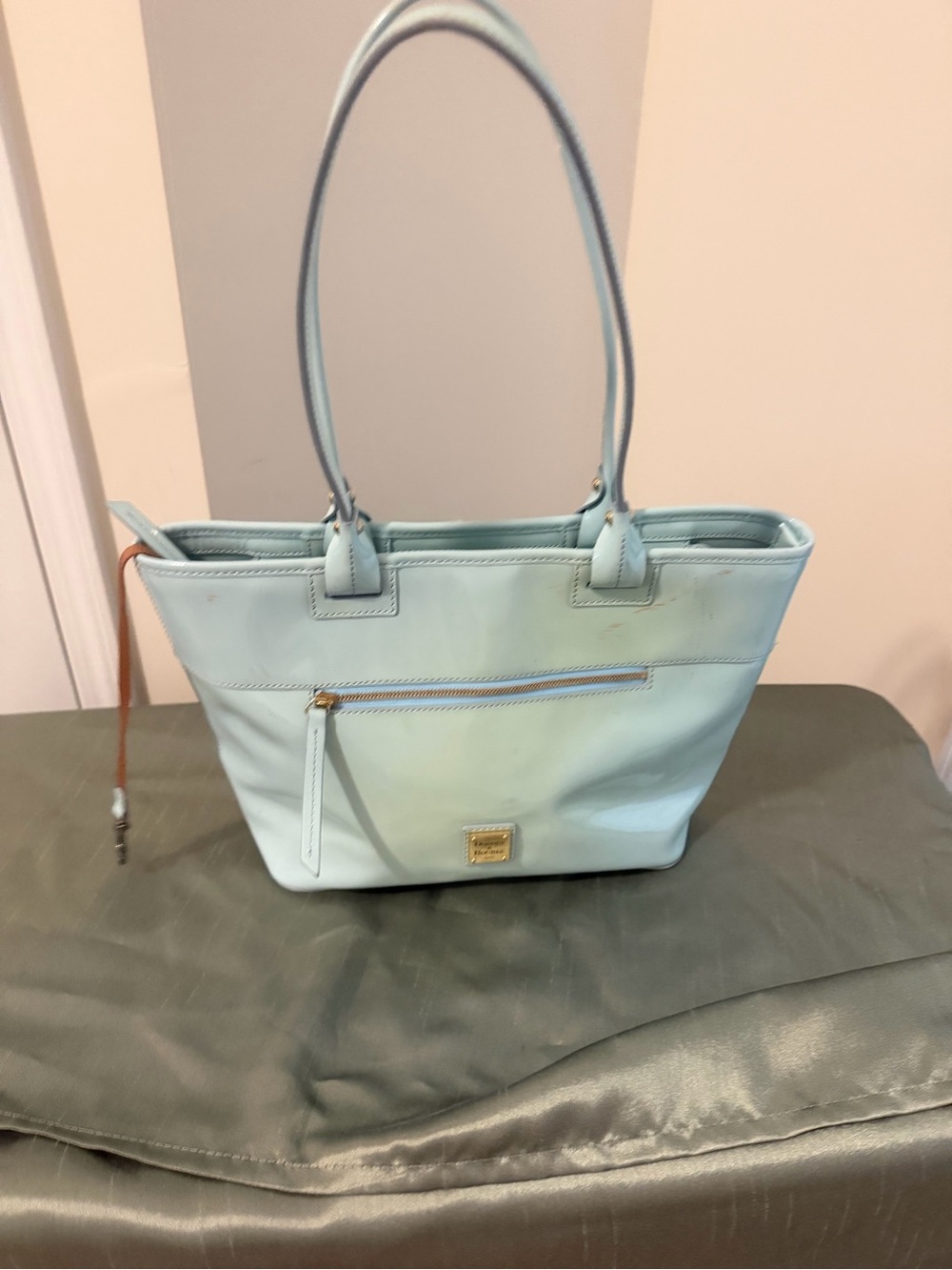 Dooney & Bourke Light Blue Leather Tote